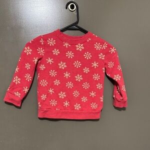 Cat & Jack Red Snowflake Kids Sweatshirt